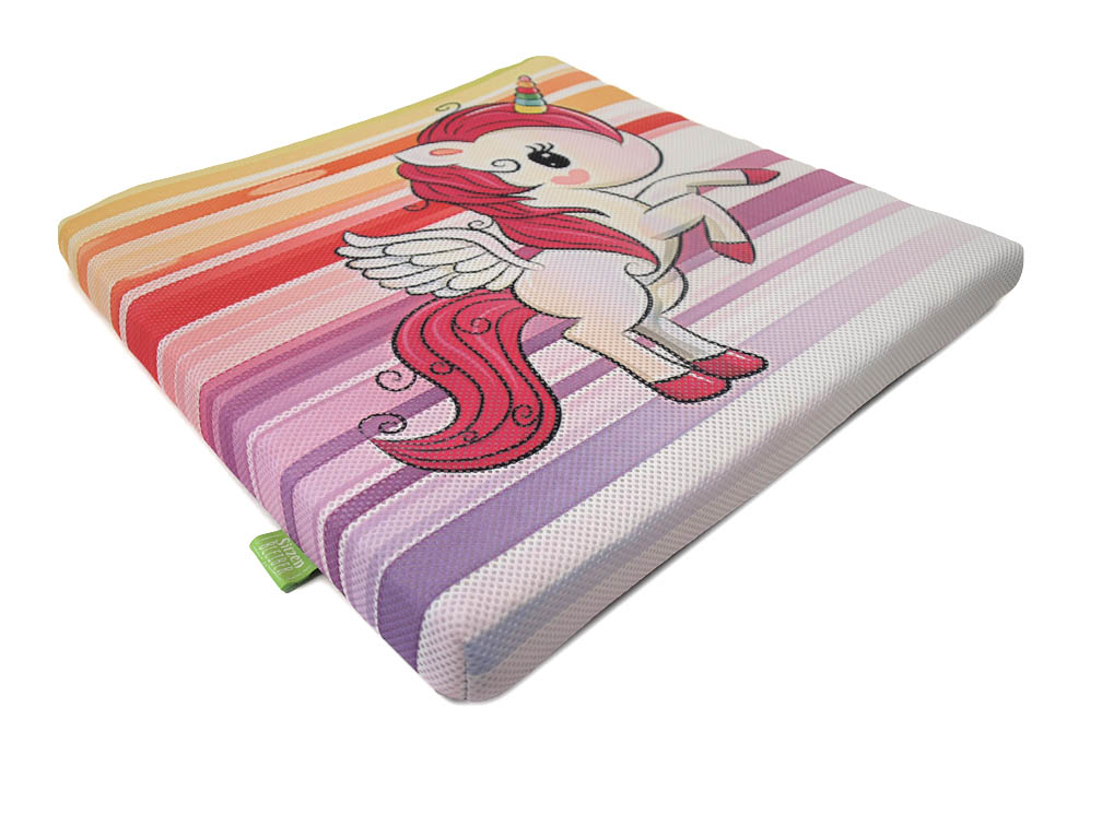 Sitzkissen Einhorn Regenbogen Kindermotiv 40x40x3 cm